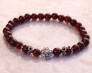 Prayer bracelet Semi precious stone Garnet