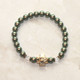 Golden Sage Swarovski Pearl Prayer Bracelet