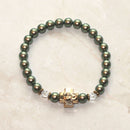 Golden Sage Swarovski Pearl Prayer Bracelet