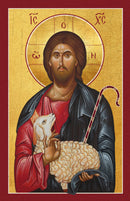 11S38 Icon of The Good Shepherd - 20th c. 4x6