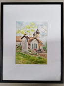 Watercolor "St. Tikhon's Monastery - Spring"