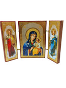 TRIP29 Triptych with Theotokos and angels