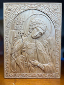 Archangel Michael Icon in Maple
