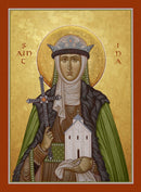 1IN25 Icon of St. Ina of Wales 4.75x6.25