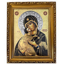 J-32 Virgin of Vladimir Icon - In Wooden Gold Frame