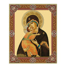 JC146-S Virgin of Vladimir Gold Foil - Wooden Icon