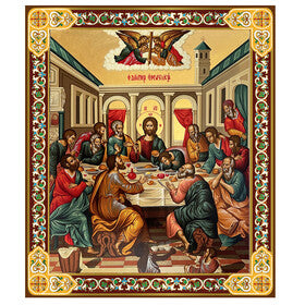 JC155-L Last Supper Wooden Icon - Boxed