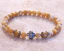Semi-Precious Stone Natural Mother-of-Pearl Prayer Bracelet