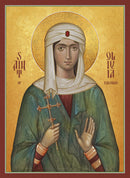 1OL05 Icon of St. Olivia of Palermo 4.625x6.25
