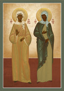 10PF1 Icon of Sts. Perpetua and Felicity 4.5x6.25