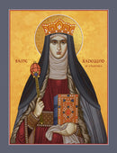 1RA45 Icon of St. Radegund of Thuringia 4.75x6.25