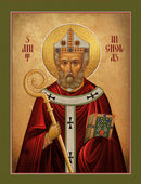 1NI35 Icon of Holy Father Nicholas, 20th c. 7.75x10