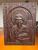6x8 St. John the Forerunner Icon in Walnut