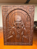 St. John the Wonderworker Icon in Walnut