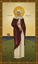 1GW01 Icon of St. Gwen the White 3.75x6.25