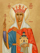 1LB10 Icon of St. Ludmilla of Bohemia 4.75x6.25