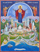 12G72 Icon of The Theotokos "Queen of the Angels" 7.75x10
