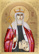 1EA23 Icon of St. Eanswythe- 21th c. 4.5x6.25