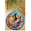 Byzantine Nativity Ornament - Blue