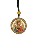 CA4 Nativity & Guardian Angel - Gold Foil Icons - Reversible Car Room Icon Ornament Pendant