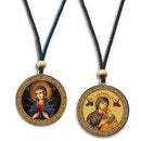 CA9 Virgin Mary Softener of Evil Hearts & Perpetual Help - Gold Foil Icons - Reversible Car Room Icon Ornament Pendant