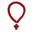 CS31 - PRAYER ROPE 33 KNOTS - Hand Made in Lebanon, Burgundy Color