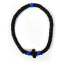 CS4 - Prayer Rope -  Black with Blue Bead