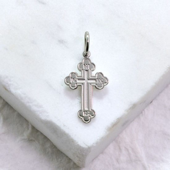 Greek Baptismal Cross - Sterling Silver