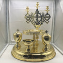 Litiya Tray, Gold Plated, Base Diam. 13” Height 14 1/2”