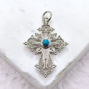 Greek Filigree Cross - Sterling Silver
