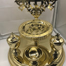 Litiya Tray, Gold Plated, Base Diam. 13” Height 14 1/2”