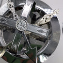 Chalice Set, SS. Cup, SS. Spoon,Chrome plated, ruby colored stones