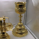 Chalice Set with Brass Cup all Gold Plated