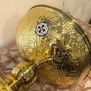 Greek Bread Bowl Gold plated with enamel medallions