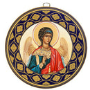 J-92 Guardian Angel Icon in Wooden Circular Frame
