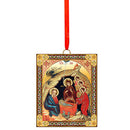 Wooden Icon Ornament Nativity Scene
