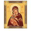 JC167-M Virgin of Vladimir Gold Foil Wooden Icon