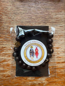 Wooden beaded prayer bracelet "Dark wood"