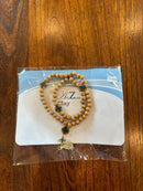 Handmade 55 wooden bead prayer rope