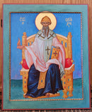 Hand Painted Icon Saint Spyridon