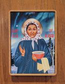 St. Olga Handmade Icon (wood frame)