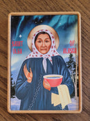 St. Olga Handmade Icon (wood frame)