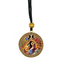CA4 Nativity & Guardian Angel - Gold Foil Icons - Reversible Car Room Icon Ornament Pendant