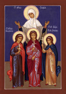St Sophia, with Her Daughters Faith, Hope and Love - icon788 - 6 inch