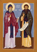 Sts Anthony and Theodosius of the Kiev Caves - icon672 - 6 inch