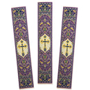 TBM104 Purple Cross Tapestry Book Marker - 9 1/8"x2"