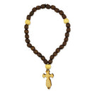 U330 Wooden Prayer Rope Beads 30 knots With Cross
