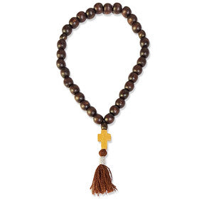 U331 Wooden Prayer Beads 33 Beads With Cross