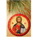 Christmas Ornament Christ the Teacher - Red
