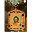 U521 Christ The Teacher Wooden Shrine - Christmas Tree Ornament